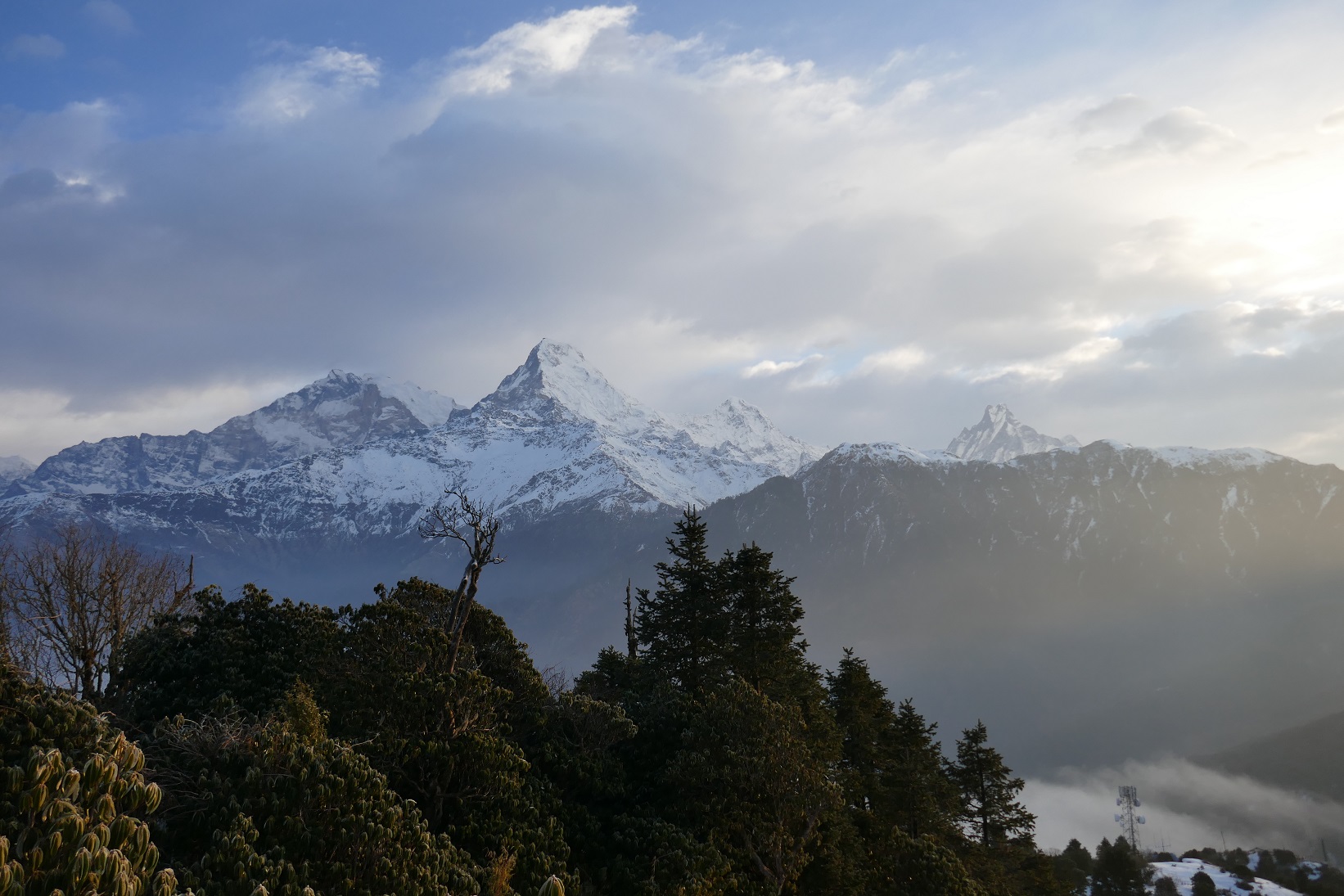 Tsum Valley Manaslu Heli Trek showing aerial views of snow covered Manaslu peaks and traditional villages.